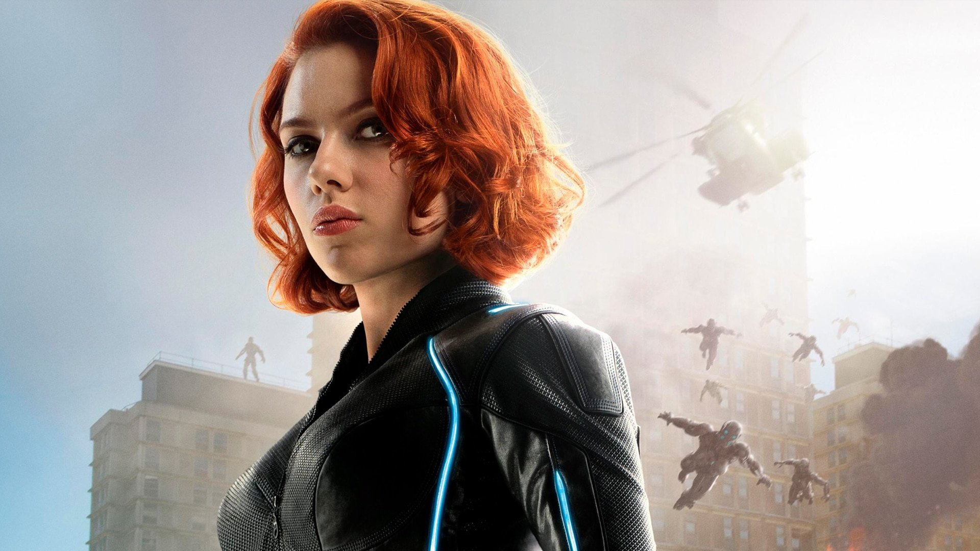 Scarlett Johansson como a Viúva Negra em Vingadores Era de Ultron