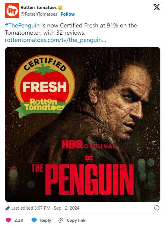 Pinguim recebe certificado fresh