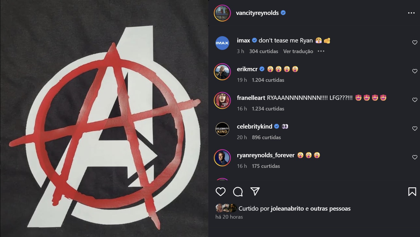 Ryan Reynolds agita a internet com indícios de Deadpool em Vingadores